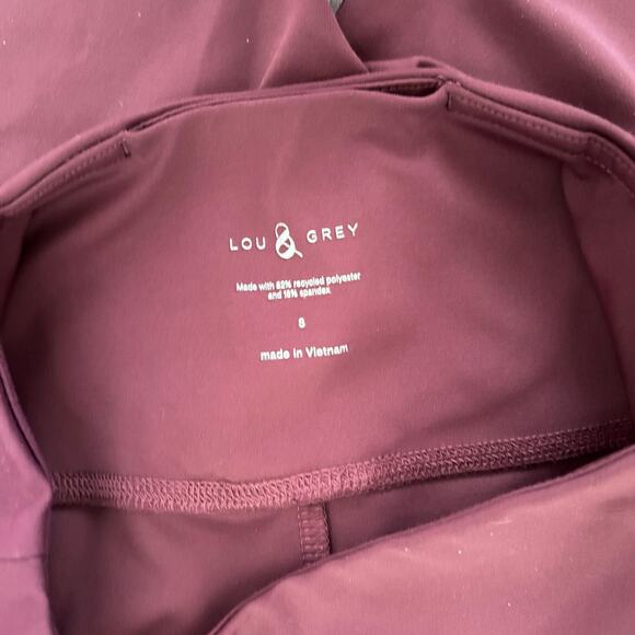 Lou & Grey Hi-Rise Burgundy Red Athletic Workout Leggings - Size Small - Picture 6 of 6